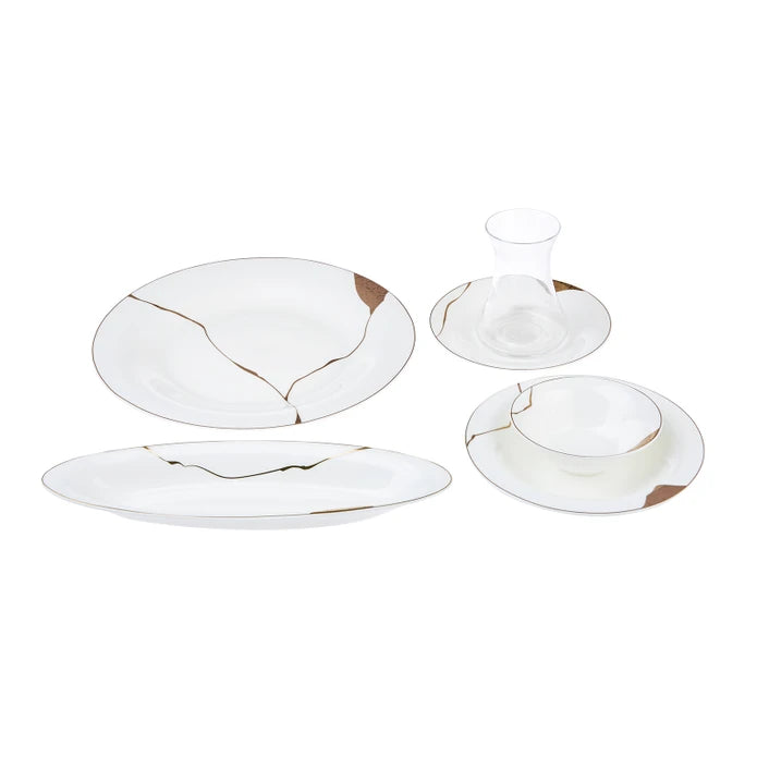 Karaca Fine Pearl New Quora 26 Pieces Breakfast Set For 6 Persons 153.03.08.1142 - Dinnerware Sets - ebarza Furniture UAE | Shop Modern Furniture in Abu Dhabi & Dubai - مفروشات ايبازرا في الامارات | تسوق اثاث عصري وديكورات مميزة في دبي وابوظبي