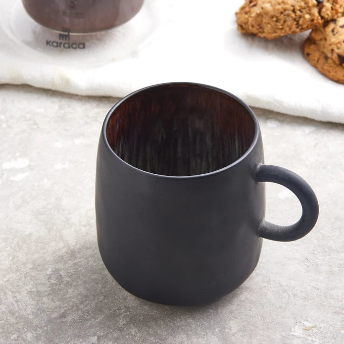 Karaca Black Galactic Mug 400 ml 153.03.06.7234 - Mugs - ebarza Furniture UAE | Shop Modern Furniture in Abu Dhabi & Dubai - مفروشات ايبازرا في الامارات | تسوق اثاث عصري وديكورات مميزة في دبي وابوظبي
