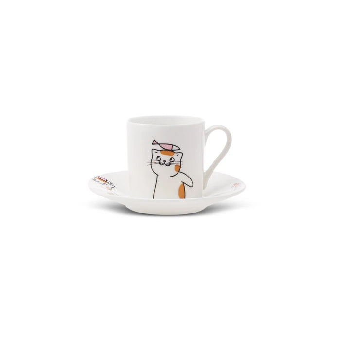 Karaca Cat Set of 6 Coffee Cups 80 ml 153.03.06.8115 - Coffee Sets - ebarza Furniture UAE | Shop Modern Furniture in Abu Dhabi & Dubai - مفروشات ايبازرا في الامارات | تسوق اثاث عصري وديكورات مميزة في دبي وابوظبي