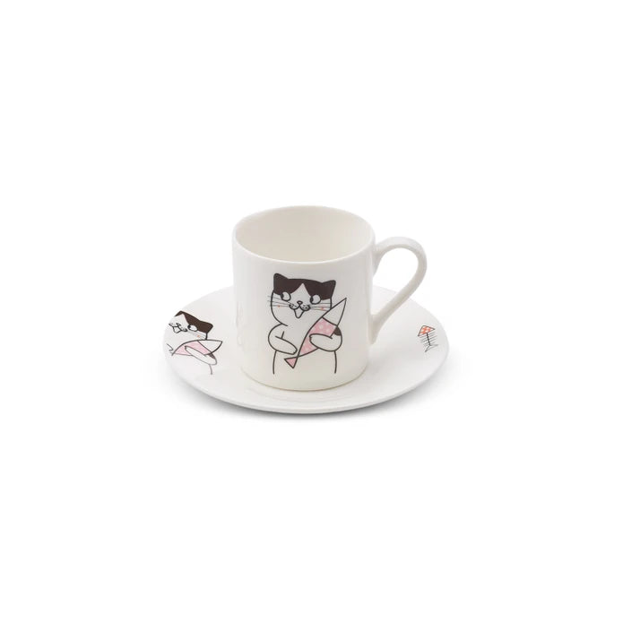 Karaca Cat Set of 6 Coffee Cups 80 ml 153.03.06.8115 - Coffee Sets - ebarza Furniture UAE | Shop Modern Furniture in Abu Dhabi & Dubai - مفروشات ايبازرا في الامارات | تسوق اثاث عصري وديكورات مميزة في دبي وابوظبي