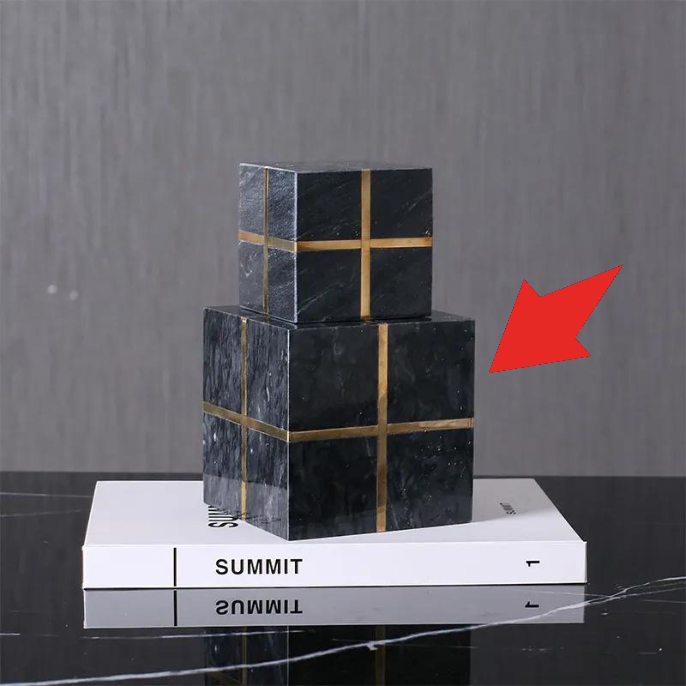 Black Marble Decoration-A Fb-T1927A - Home Decor Figurines - ebarza Furniture UAE | Shop Modern Furniture in Abu Dhabi & Dubai - مفروشات ايبازرا في الامارات | تسوق اثاث عصري وديكورات مميزة في دبي وابوظبي