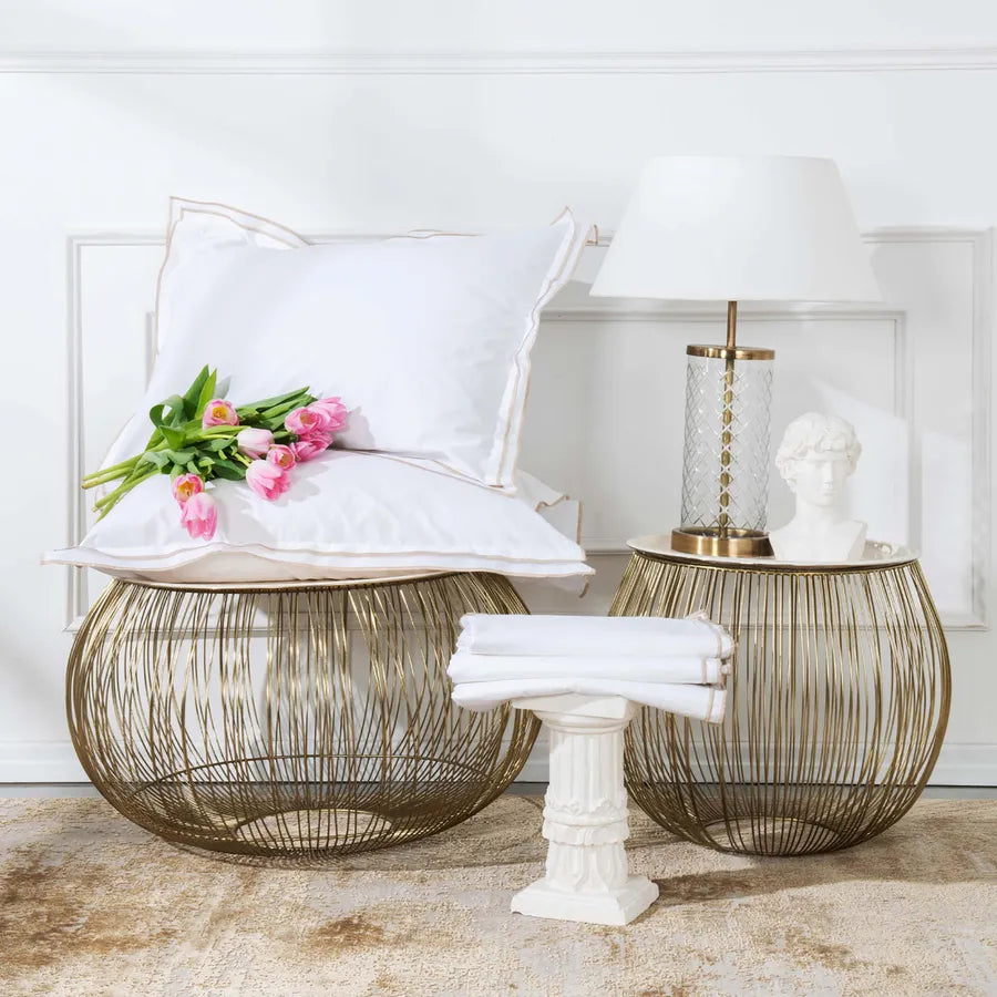 Karaca Home White Collection Victorie Beige Piccolo Percale Double Duvet Cover Set 200.20.01.0106 -  Bedding - ebarza Furniture UAE | Shop Modern Furniture in Abu Dhabi & Dubai - مفروشات ايبازرا في الامارات | تسوق اثاث عصري وديكورات مميزة في دبي وابوظبي