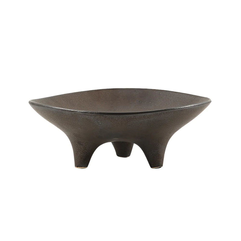 Ceramic Bowl With Feet Fd-D22044 - Bowls - ebarza Furniture UAE | Shop Modern Furniture in Abu Dhabi & Dubai - مفروشات ايبازرا في الامارات | تسوق اثاث عصري وديكورات مميزة في دبي وابوظبي