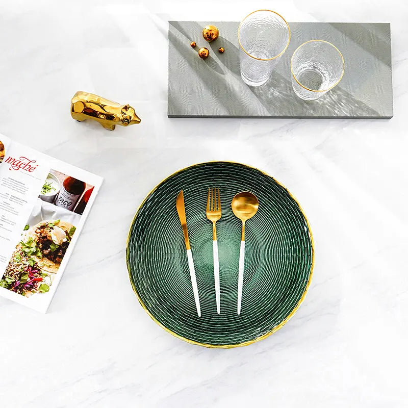 Dinner Plate Fc-Cj1805 - Plates - ebarza Furniture UAE | Shop Modern Furniture in Abu Dhabi & Dubai - مفروشات ايبازرا في الامارات | تسوق اثاث عصري وديكورات مميزة في دبي وابوظبي