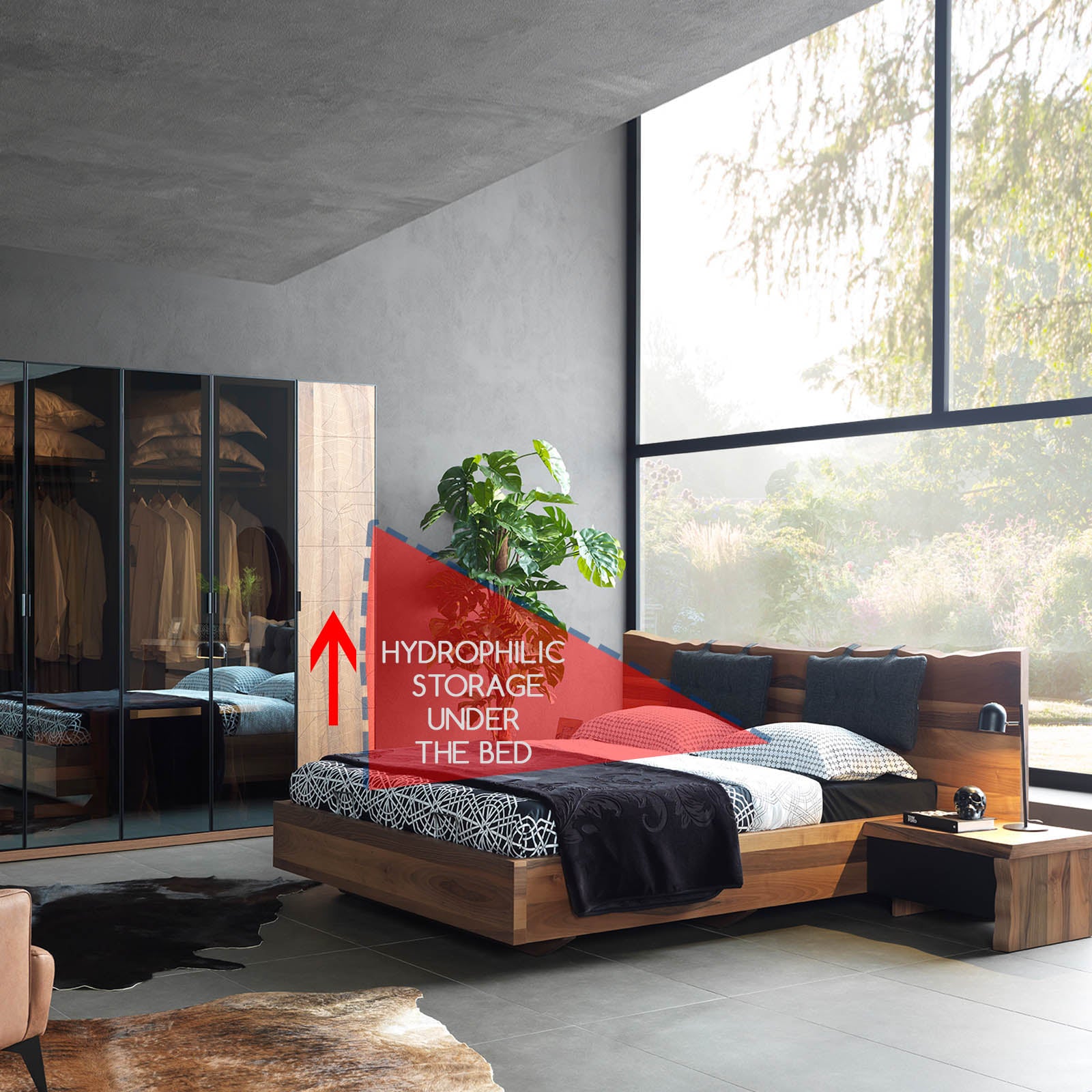 Monaco Bedstead With Storage Under Nat001-Bed - Bedsteads - ebarza Furniture UAE | Shop Modern Furniture in Abu Dhabi & Dubai - مفروشات ايبازرا في الامارات | تسوق اثاث عصري وديكورات مميزة في دبي وابوظبي