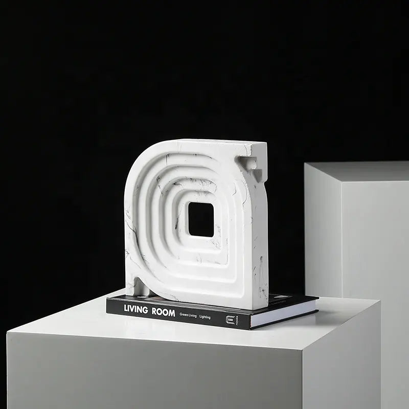 Square And Round Corner Ornaments White Fc-Sz21105B -  Home Decor Figurines - ebarza Furniture UAE | Shop Modern Furniture in Abu Dhabi & Dubai - مفروشات ايبازرا في الامارات | تسوق اثاث عصري وديكورات مميزة في دبي وابوظبي