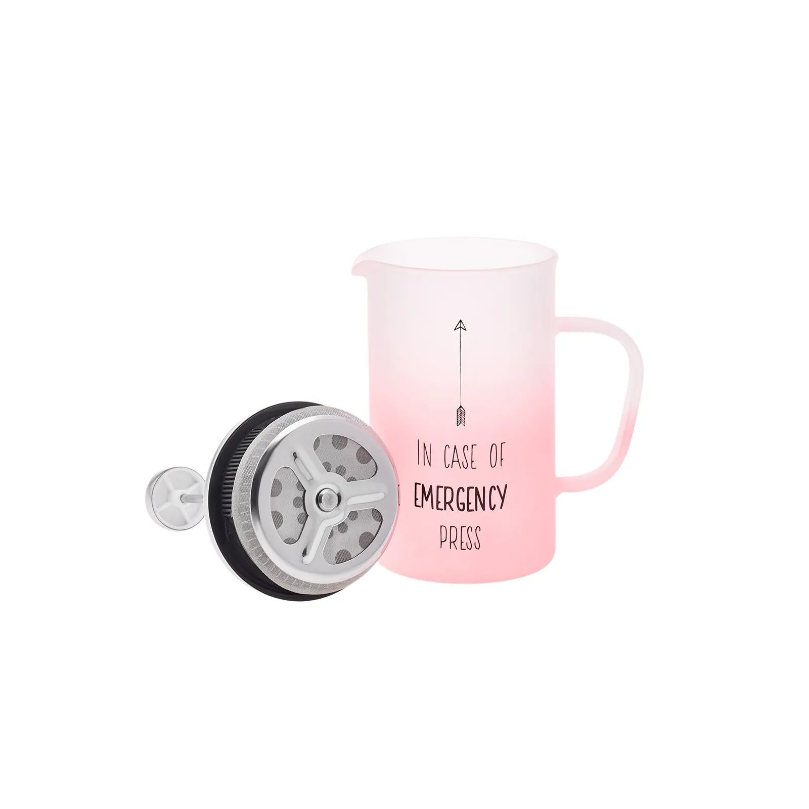 Karaca Emergency Frenchpress Pink 600 Ml 153.03.08.1773 - Kitchen Appliances - ebarza Furniture UAE | Shop Modern Furniture in Abu Dhabi & Dubai - مفروشات ايبازرا في الامارات | تسوق اثاث عصري وديكورات مميزة في دبي وابوظبي