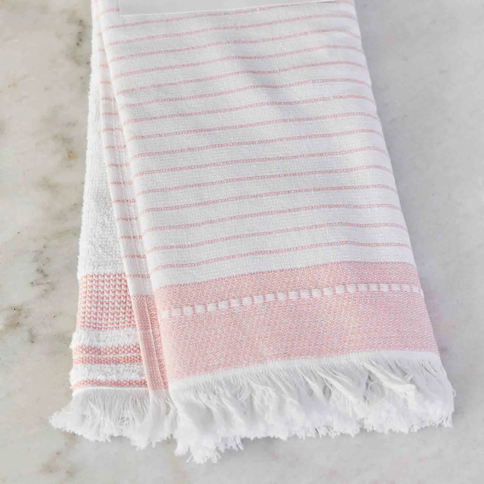 Karaca Home Alina Powder Double Kitchen Towel 60X40 Cm 200.18.01.0388 - Towels - ebarza Furniture UAE | Shop Modern Furniture in Abu Dhabi & Dubai - مفروشات ايبازرا في الامارات | تسوق اثاث عصري وديكورات مميزة في دبي وابوظبي