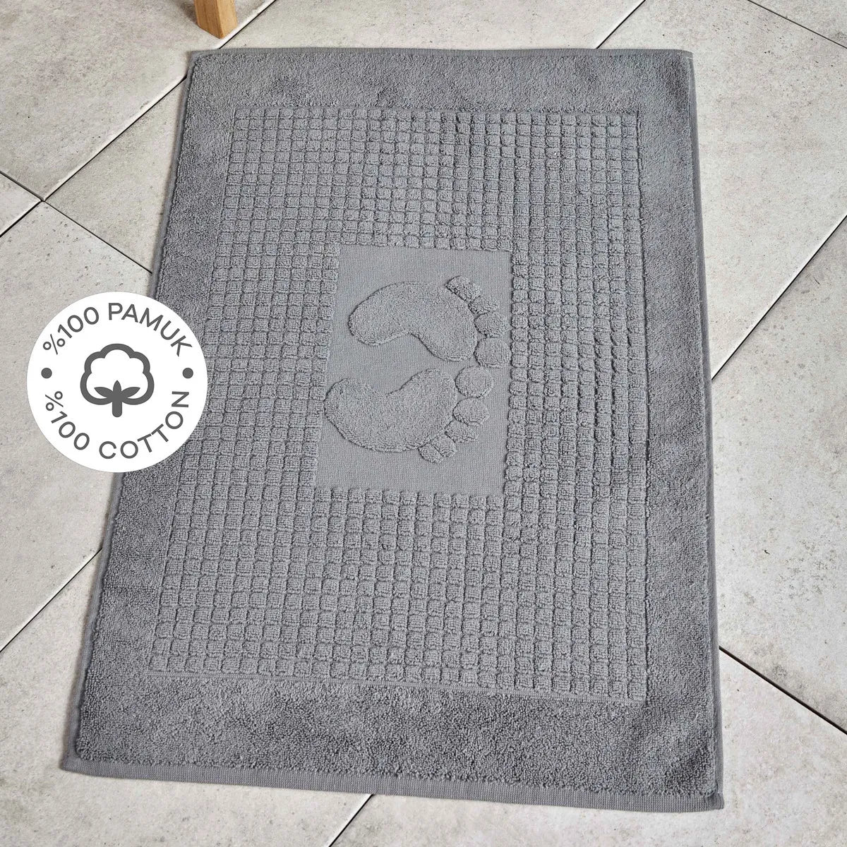 Karaca Home Fable Anthracite 100% Cotton Foot Towel 50X70 Cm 200.19.01.0198 - Bath Mats - ebarza Furniture UAE | Shop Modern Furniture in Abu Dhabi & Dubai - مفروشات ايبازرا في الامارات | تسوق اثاث عصري وديكورات مميزة في دبي وابوظبي