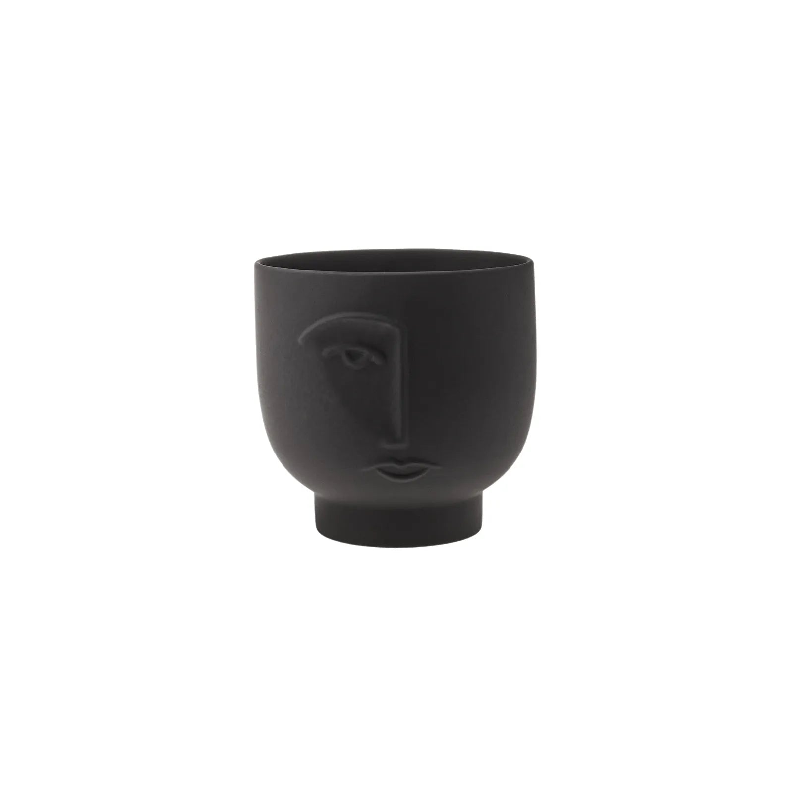 Karaca Home Face Vase Black 300.21.02.0509 -  Vases - ebarza Furniture UAE | Shop Modern Furniture in Abu Dhabi & Dubai - مفروشات ايبازرا في الامارات | تسوق اثاث عصري وديكورات مميزة في دبي وابوظبي