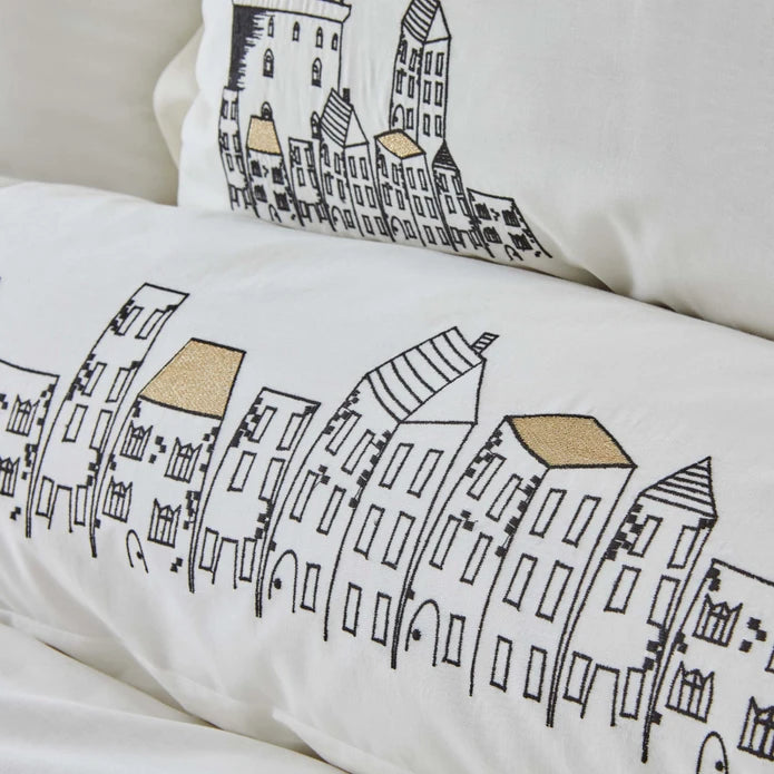 Karaca Home Galata Black Embroidered Double 100% Cotton Duvet Cover Set 200.19.01.0489 -  Bedding - ebarza Furniture UAE | Shop Modern Furniture in Abu Dhabi & Dubai - مفروشات ايبازرا في الامارات | تسوق اثاث عصري وديكورات مميزة في دبي وابوظبي