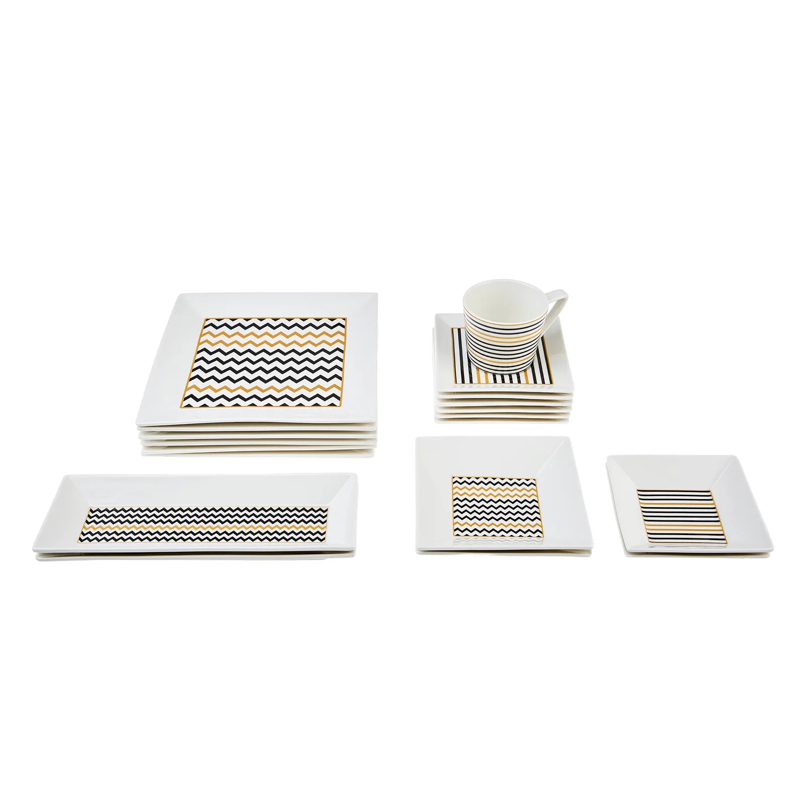 Karaca Nossa 32 Pieces 6 Person Breakfast Set 153.03.08.1619 - Dinnerware Sets - ebarza Furniture UAE | Shop Modern Furniture in Abu Dhabi & Dubai - مفروشات ايبازرا في الامارات | تسوق اثاث عصري وديكورات مميزة في دبي وابوظبي