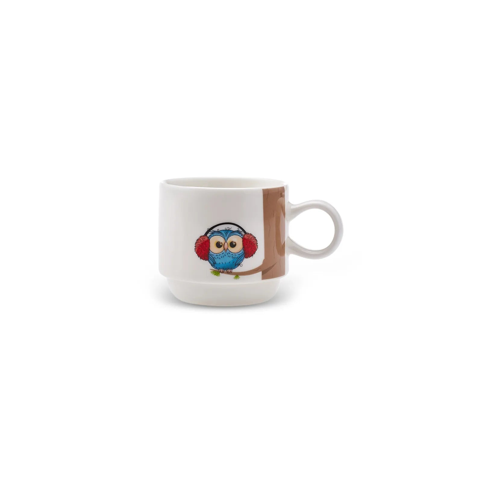 Karaca Owl 4 Pcs Mug With Stand 160 Ml 153.03.06.5922 - Mugs - ebarza Furniture UAE | Shop Modern Furniture in Abu Dhabi & Dubai - مفروشات ايبازرا في الامارات | تسوق اثاث عصري وديكورات مميزة في دبي وابوظبي