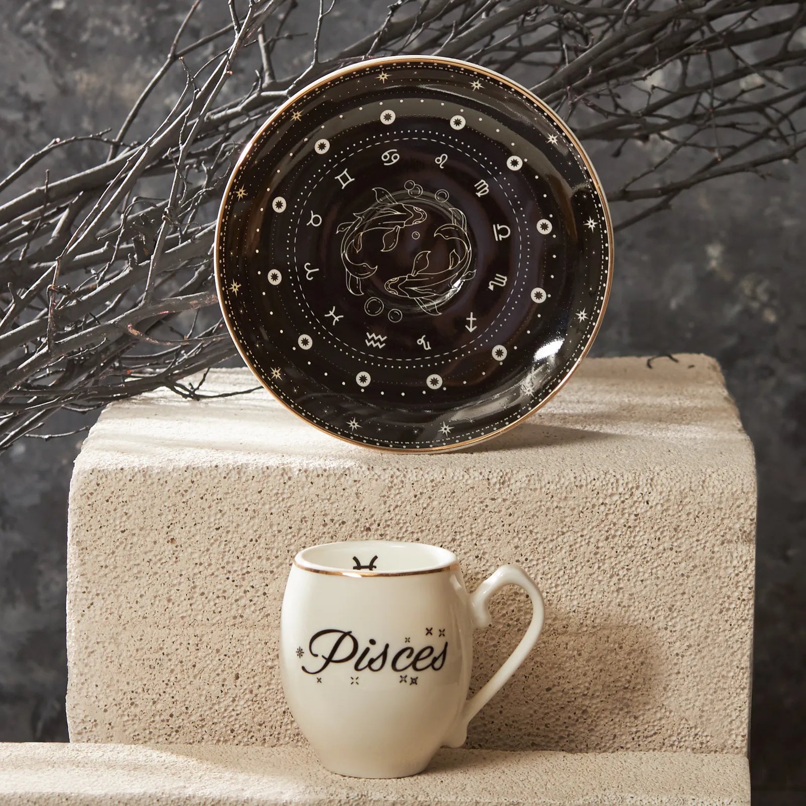 Karaca Pisces Coffee Cup 90 Ml 153.03.06.6899 - Coffee Sets - ebarza Furniture UAE | Shop Modern Furniture in Abu Dhabi & Dubai - مفروشات ايبازرا في الامارات | تسوق اثاث عصري وديكورات مميزة في دبي وابوظبي