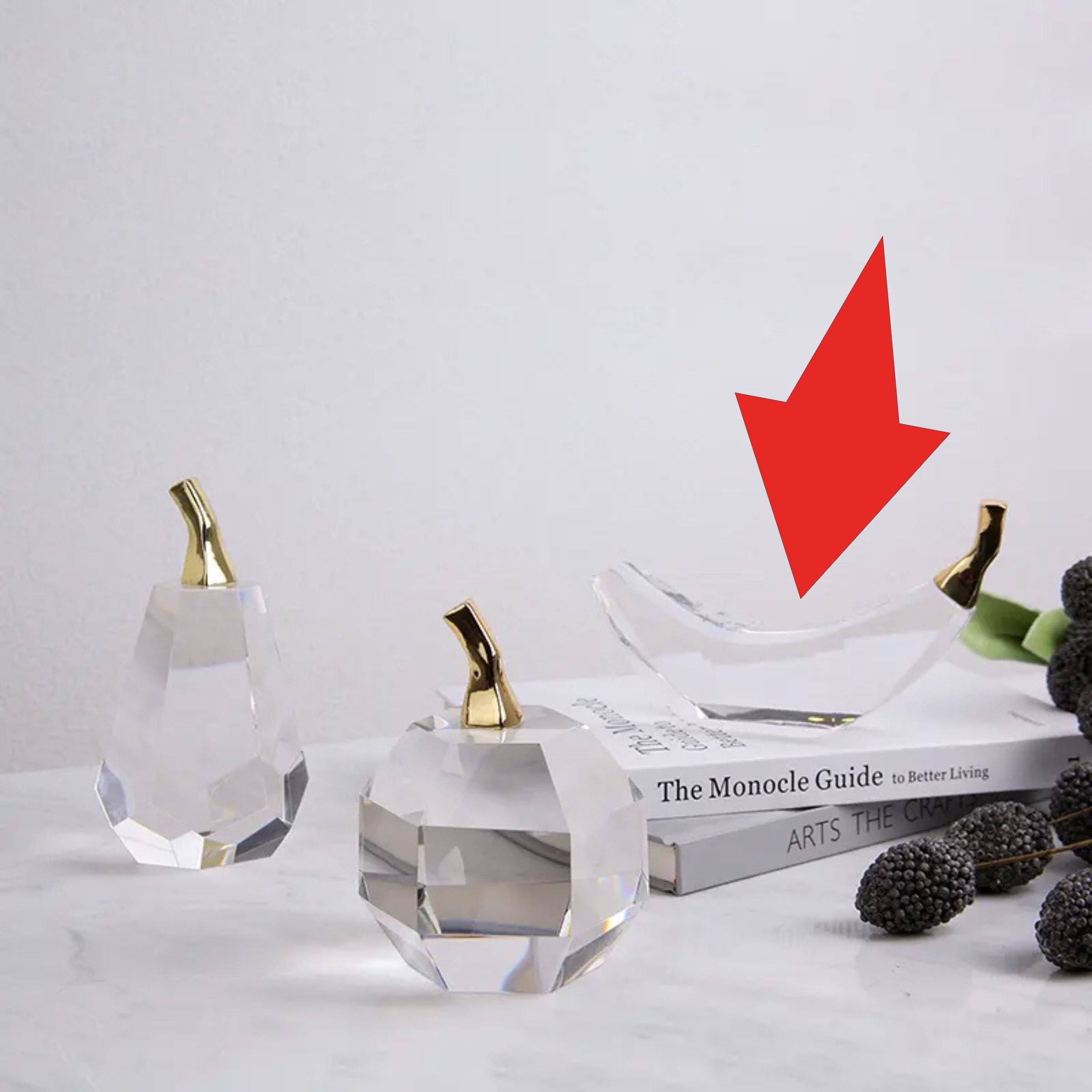 Banana Crystal Decoration Fb-Sj2002 - Home Decor Figurines - ebarza Furniture UAE | Shop Modern Furniture in Abu Dhabi & Dubai - مفروشات ايبازرا في الامارات | تسوق اثاث عصري وديكورات مميزة في دبي وابوظبي