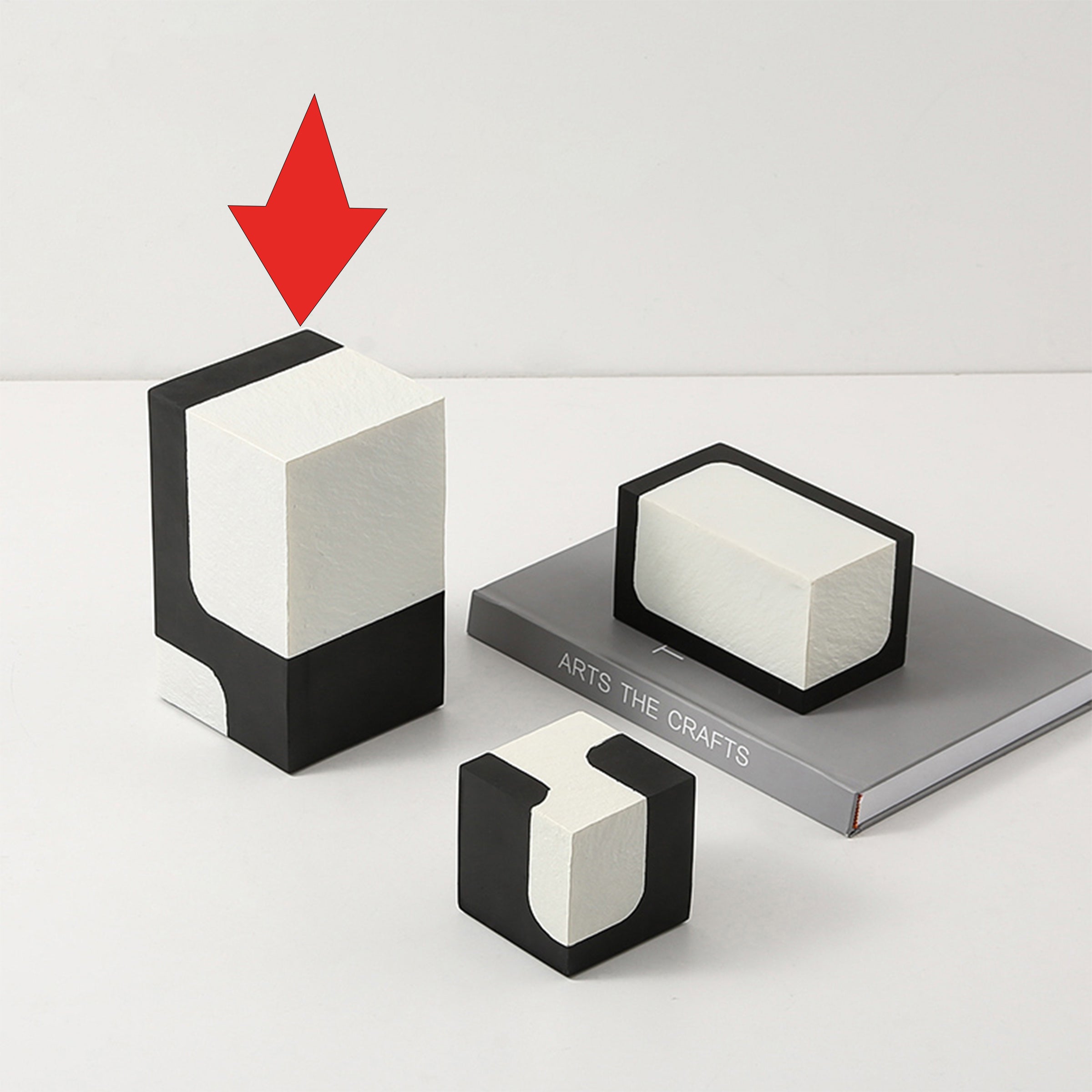 Black And White Stone Block A Fc-Sz21108A - Home Decor Figurines - ebarza Furniture UAE | Shop Modern Furniture in Abu Dhabi & Dubai - مفروشات ايبازرا في الامارات | تسوق اثاث عصري وديكورات مميزة في دبي وابوظبي