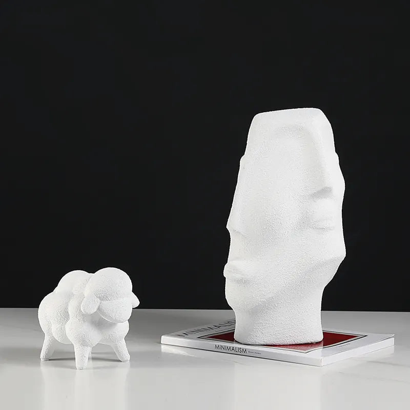 Four-Faced Ceramic Sculpture Fd-D22035 - Home Decor Figurines - ebarza Furniture UAE | Shop Modern Furniture in Abu Dhabi & Dubai - مفروشات ايبازرا في الامارات | تسوق اثاث عصري وديكورات مميزة في دبي وابوظبي