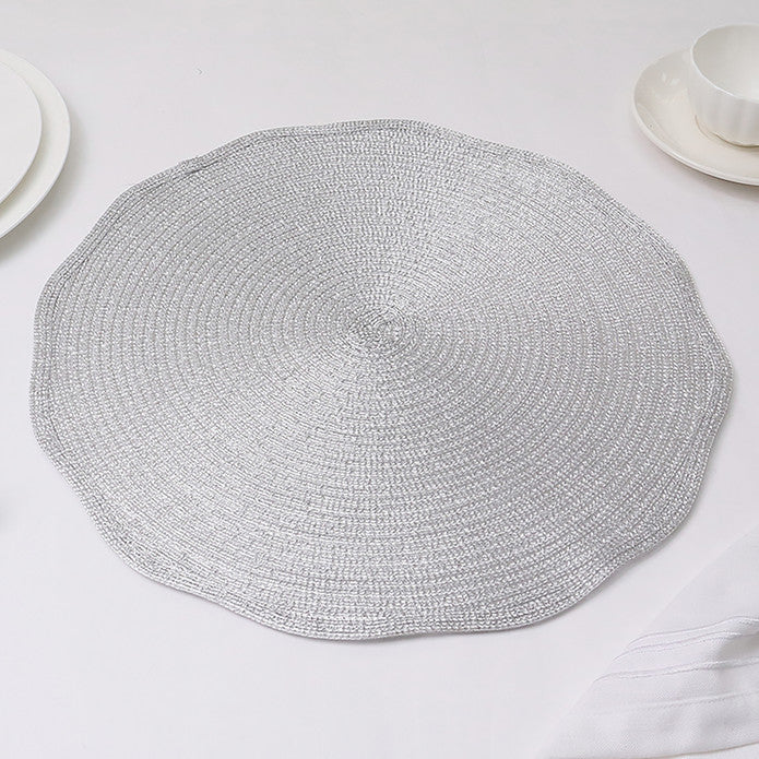 2X Karaca Ravlen Round 2 Silver Rachel Placemat 153.19.01.1431 -  Placemats - ebarza Furniture UAE | Shop Modern Furniture in Abu Dhabi & Dubai - مفروشات ايبازرا في الامارات | تسوق اثاث عصري وديكورات مميزة في دبي وابوظبي