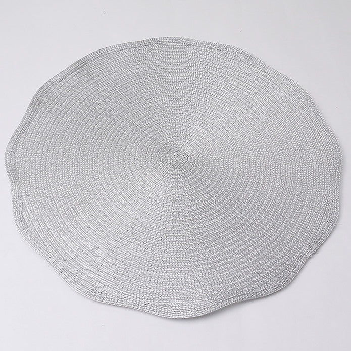 2X Karaca Ravlen Round 2 Silver Rachel Placemat 153.19.01.1431 -  Placemats - ebarza Furniture UAE | Shop Modern Furniture in Abu Dhabi & Dubai - مفروشات ايبازرا في الامارات | تسوق اثاث عصري وديكورات مميزة في دبي وابوظبي