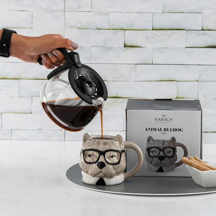 Karaca Animal Bulldog Mug 153.03.06.1854 - Mugs - ebarza Furniture UAE | Shop Modern Furniture in Abu Dhabi & Dubai - مفروشات ايبازرا في الامارات | تسوق اثاث عصري وديكورات مميزة في دبي وابوظبي