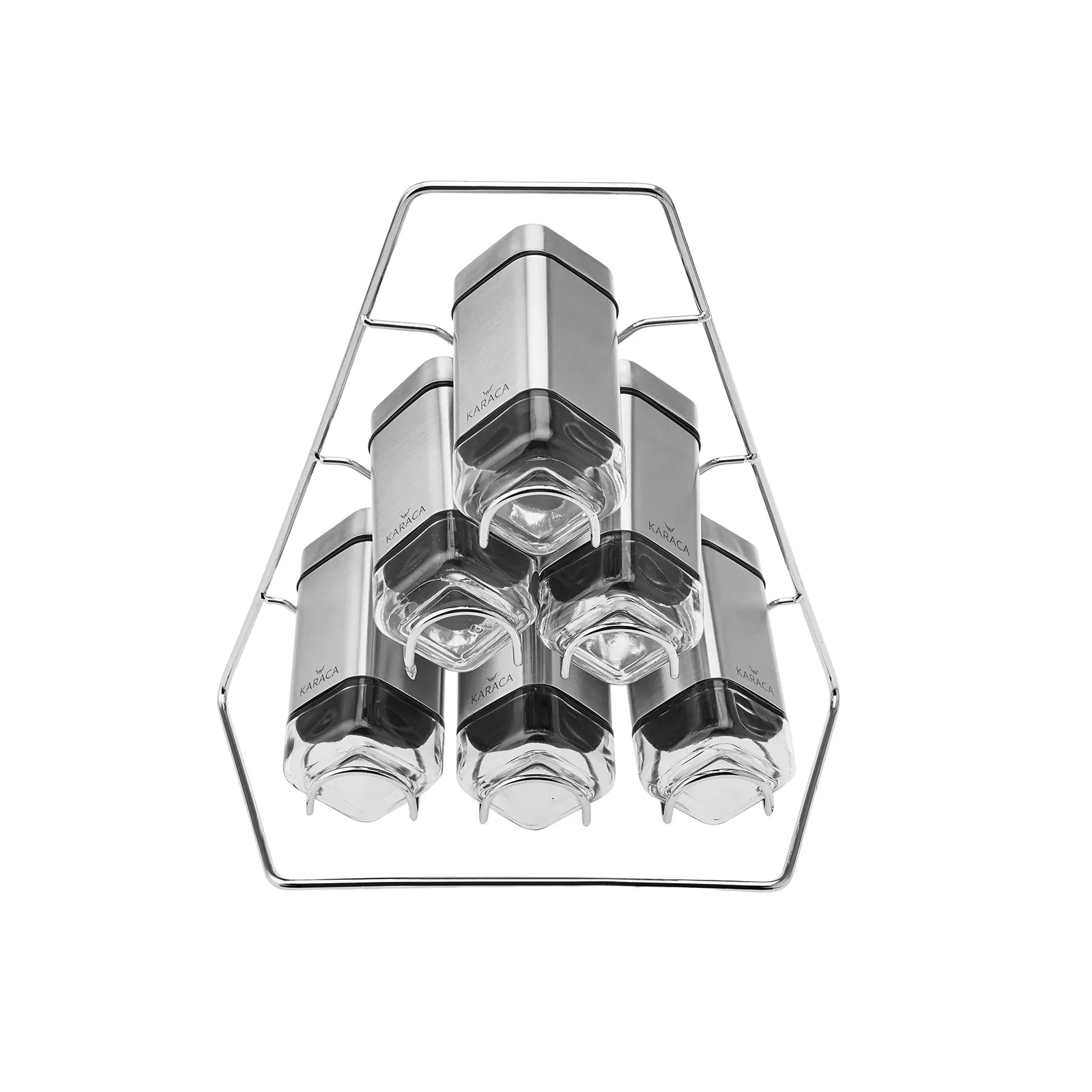 Karaca Avangart 7 Piece Triangle Spice Set 153.03.06.5947 - Spice Sets - ebarza Furniture UAE | Shop Modern Furniture in Abu Dhabi & Dubai - مفروشات ايبازرا في الامارات | تسوق اثاث عصري وديكورات مميزة في دبي وابوظبي