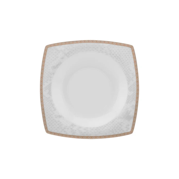 Karaca Fine Pearl Şahmeran 26 Pieces Square Breakfast Set For 6 Persons 153.03.08.2624 - Dinnerware Sets - ebarza Furniture UAE | Shop Modern Furniture in Abu Dhabi & Dubai - مفروشات ايبازرا في الامارات | تسوق اثاث عصري وديكورات مميزة في دبي وابوظبي