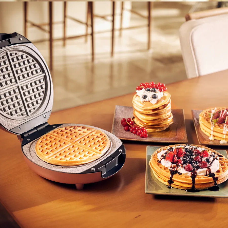 Karaca Funday Silver Removable Plate Waffle Maker 1000W 153.01.06.4927 - Kitchen Appliances - ebarza Furniture UAE | Shop Modern Furniture in Abu Dhabi & Dubai - مفروشات ايبازرا في الامارات | تسوق اثاث عصري وديكورات مميزة في دبي وابوظبي