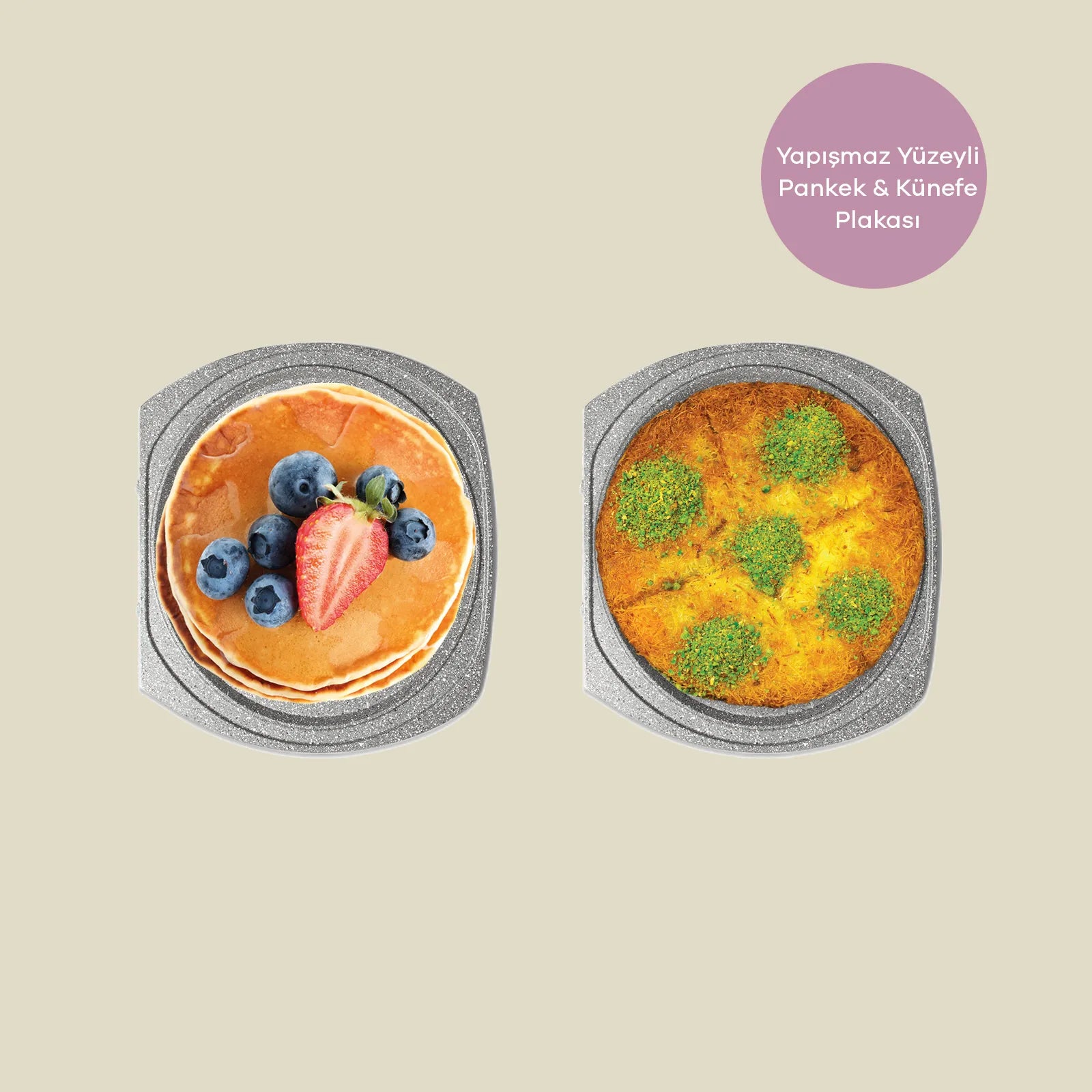 Karaca Funday Waffle Machine Additional Kunefe/Pancake Plate 153.03.06.1693 - Kitchen Appliances - ebarza Furniture UAE | Shop Modern Furniture in Abu Dhabi & Dubai - مفروشات ايبازرا في الامارات | تسوق اثاث عصري وديكورات مميزة في دبي وابوظبي