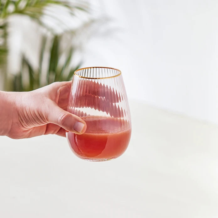 Karaca Gemma Water Glass Salmon 550 Ml 153.03.08.1573 - Drinkware - ebarza Furniture UAE | Shop Modern Furniture in Abu Dhabi & Dubai - مفروشات ايبازرا في الامارات | تسوق اثاث عصري وديكورات مميزة في دبي وابوظبي