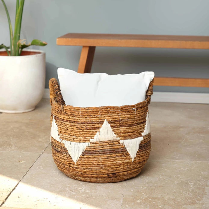 Karaca Home Bali Tria Basket 40 Cm 300.21.02.0123 - Baskets - ebarza Furniture UAE | Shop Modern Furniture in Abu Dhabi & Dubai - مفروشات ايبازرا في الامارات | تسوق اثاث عصري وديكورات مميزة في دبي وابوظبي
