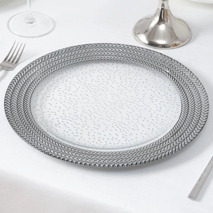 Karaca Home Liva Supla Black/Silver 300.22.02.0893 - Plates - ebarza Furniture UAE | Shop Modern Furniture in Abu Dhabi & Dubai - مفروشات ايبازرا في الامارات | تسوق اثاث عصري وديكورات مميزة في دبي وابوظبي