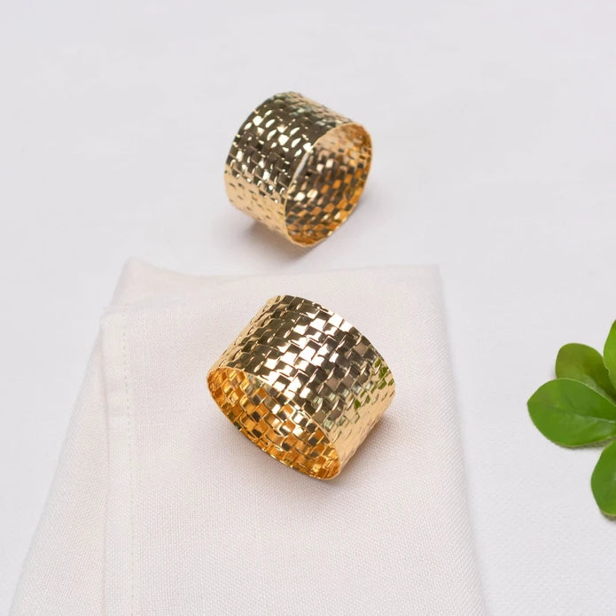 Karaca Home Marcello 2-Pack Gold Napkin Ring 300.22.02.0482 - Napkin Rings - ebarza Furniture UAE | Shop Modern Furniture in Abu Dhabi & Dubai - مفروشات ايبازرا في الامارات | تسوق اثاث عصري وديكورات مميزة في دبي وابوظبي