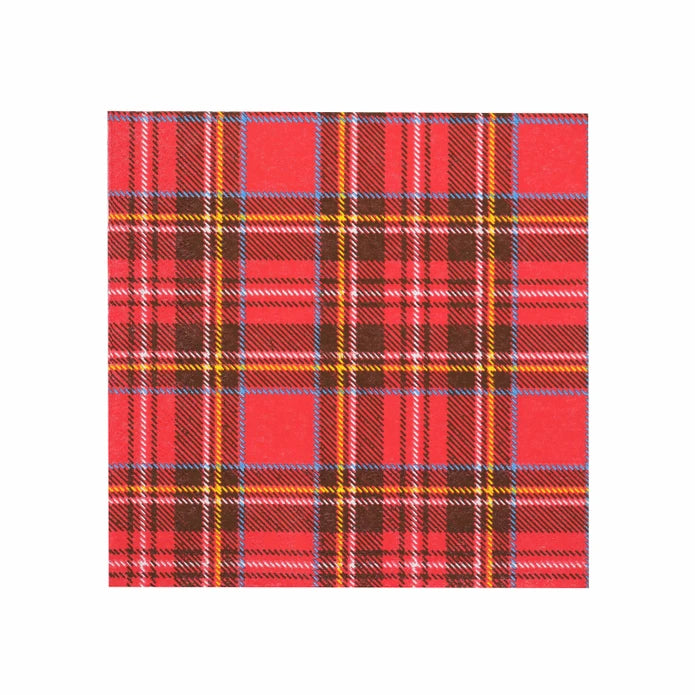 Karaca Home New Year Scottish Red Paper Napkin 300.22.02.1026 - Napkins - ebarza Furniture UAE | Shop Modern Furniture in Abu Dhabi & Dubai - مفروشات ايبازرا في الامارات | تسوق اثاث عصري وديكورات مميزة في دبي وابوظبي