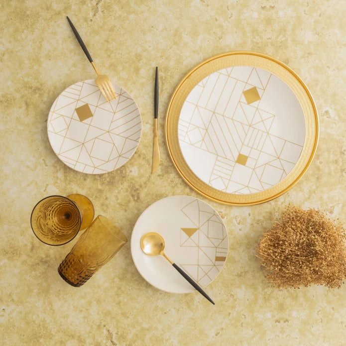 Karaca Jupiter 24 Pieces 6 Person Porcelain Dinnerware 153.03.06.5956 - Dinnerware Sets - ebarza Furniture UAE | Shop Modern Furniture in Abu Dhabi & Dubai - مفروشات ايبازرا في الامارات | تسوق اثاث عصري وديكورات مميزة في دبي وابوظبي