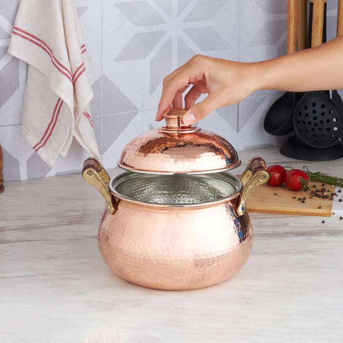 Karaca Mesopotamia Copper 20 Cm Cup Pot 153.03.08.0064 - Cookware Sets - ebarza Furniture UAE | Shop Modern Furniture in Abu Dhabi & Dubai - مفروشات ايبازرا في الامارات | تسوق اثاث عصري وديكورات مميزة في دبي وابوظبي