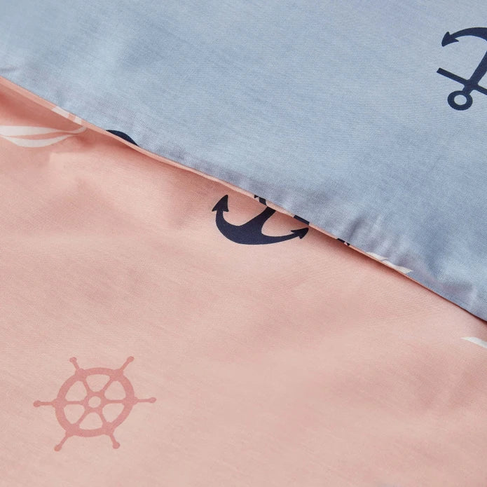 Karaca Nautica Home Kids Anchor 100% Cotton Single Duvet Cover Set 180.01.01.0522 - Bedding - ebarza Furniture UAE | Shop Modern Furniture in Abu Dhabi & Dubai - مفروشات ايبازرا في الامارات | تسوق اثاث عصري وديكورات مميزة في دبي وابوظبي