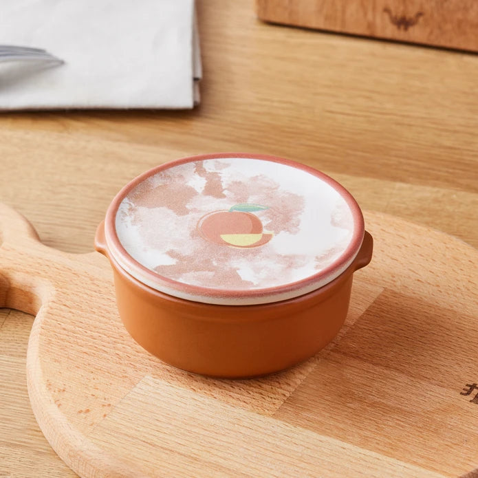 Karaca Orange Covered Breakfast Bowl 153.03.06.9944 - Bowls - ebarza Furniture UAE | Shop Modern Furniture in Abu Dhabi & Dubai - مفروشات ايبازرا في الامارات | تسوق اثاث عصري وديكورات مميزة في دبي وابوظبي