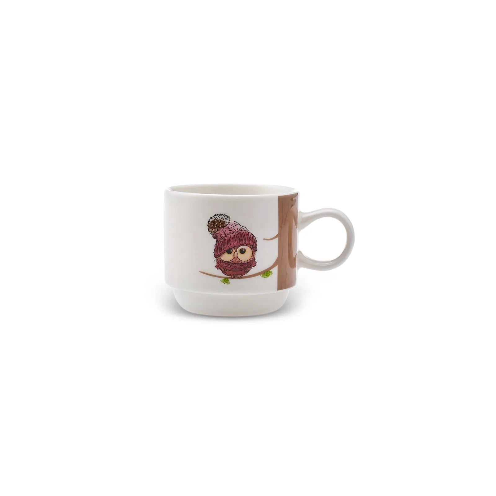 Karaca Owl 4 Pcs Mug With Stand 160 Ml 153.03.06.5922 - Mugs - ebarza Furniture UAE | Shop Modern Furniture in Abu Dhabi & Dubai - مفروشات ايبازرا في الامارات | تسوق اثاث عصري وديكورات مميزة في دبي وابوظبي