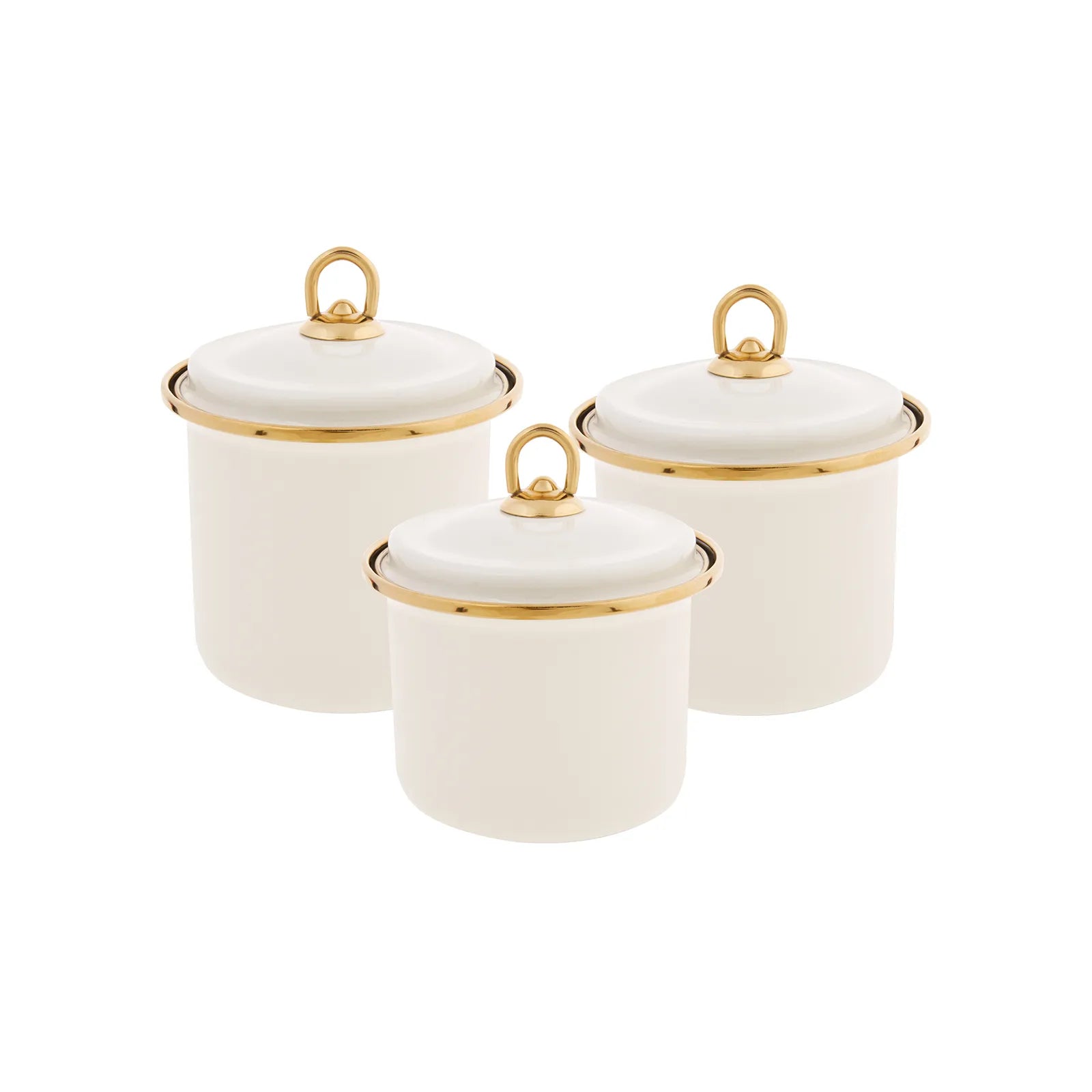 Karaca Retro Cream 3 Pcs Enamel Storage Container 153.03.06.5034 - Spice Sets - ebarza Furniture UAE | Shop Modern Furniture in Abu Dhabi & Dubai - مفروشات ايبازرا في الامارات | تسوق اثاث عصري وديكورات مميزة في دبي وابوظبي