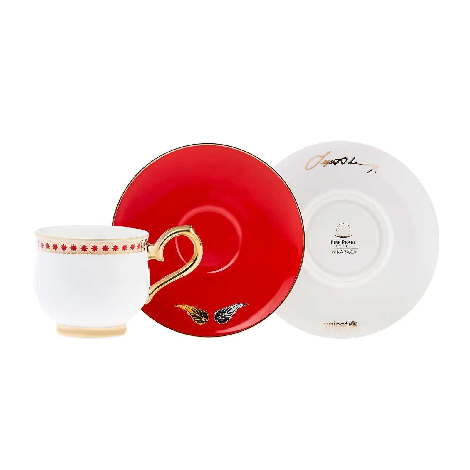 Karaca Unicef Devrim Erbil & Sezen Aksu Set Of 2 Coffee Cups 90 Ml 153.03.06.4457 - Coffee Sets - ebarza Furniture UAE | Shop Modern Furniture in Abu Dhabi & Dubai - مفروشات ايبازرا في الامارات | تسوق اثاث عصري وديكورات مميزة في دبي وابوظبي