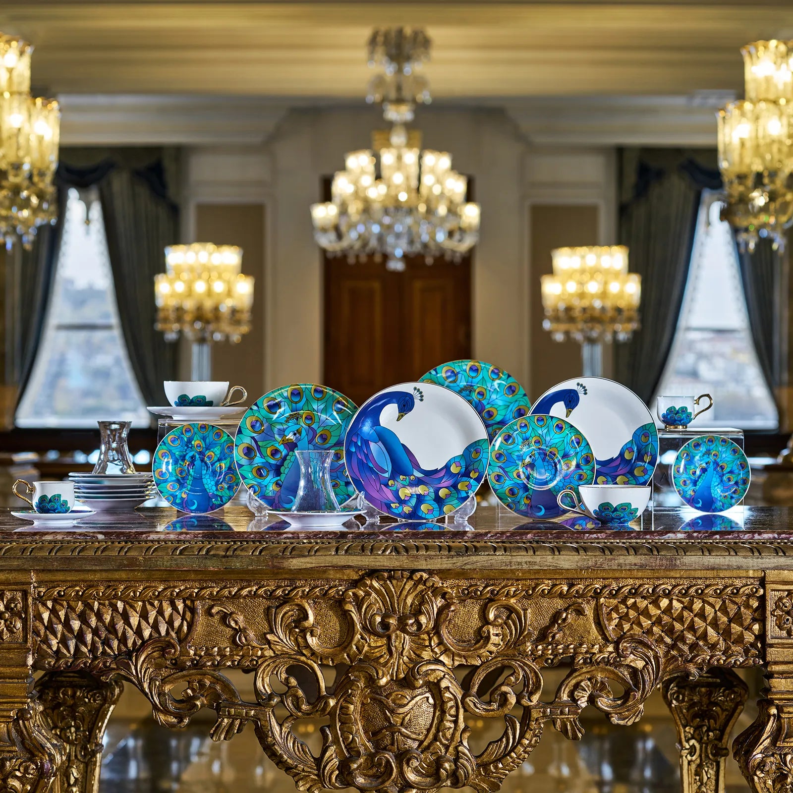 Karaca X Çırağan Palace Shop Cake Set For 6 Persons 153.03.06.7552 - Cake Sets - ebarza Furniture UAE | Shop Modern Furniture in Abu Dhabi & Dubai - مفروشات ايبازرا في الامارات | تسوق اثاث عصري وديكورات مميزة في دبي وابوظبي