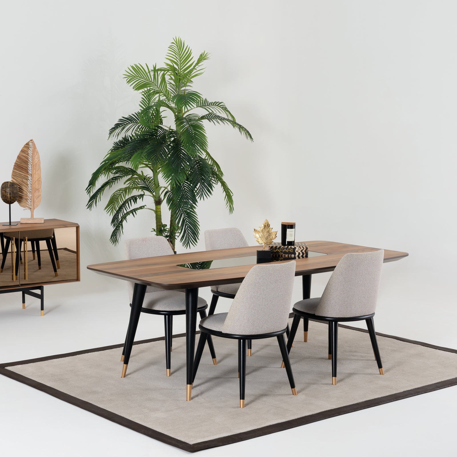 Lara Dining Table NKTLARA-DT - Dining Tables - ebarza Furniture UAE | Shop Modern Furniture in Abu Dhabi & Dubai - مفروشات ايبازرا في الامارات | تسوق اثاث عصري وديكورات مميزة في دبي وابوظبي