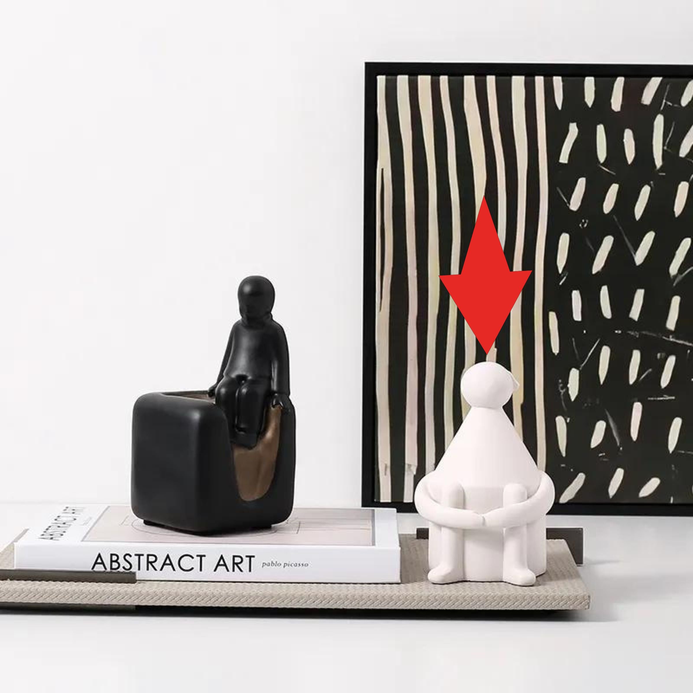 Round Head White Man White Fc-Sz22006A - Home Decor Figurines - ebarza Furniture UAE | Shop Modern Furniture in Abu Dhabi & Dubai - مفروشات ايبازرا في الامارات | تسوق اثاث عصري وديكورات مميزة في دبي وابوظبي