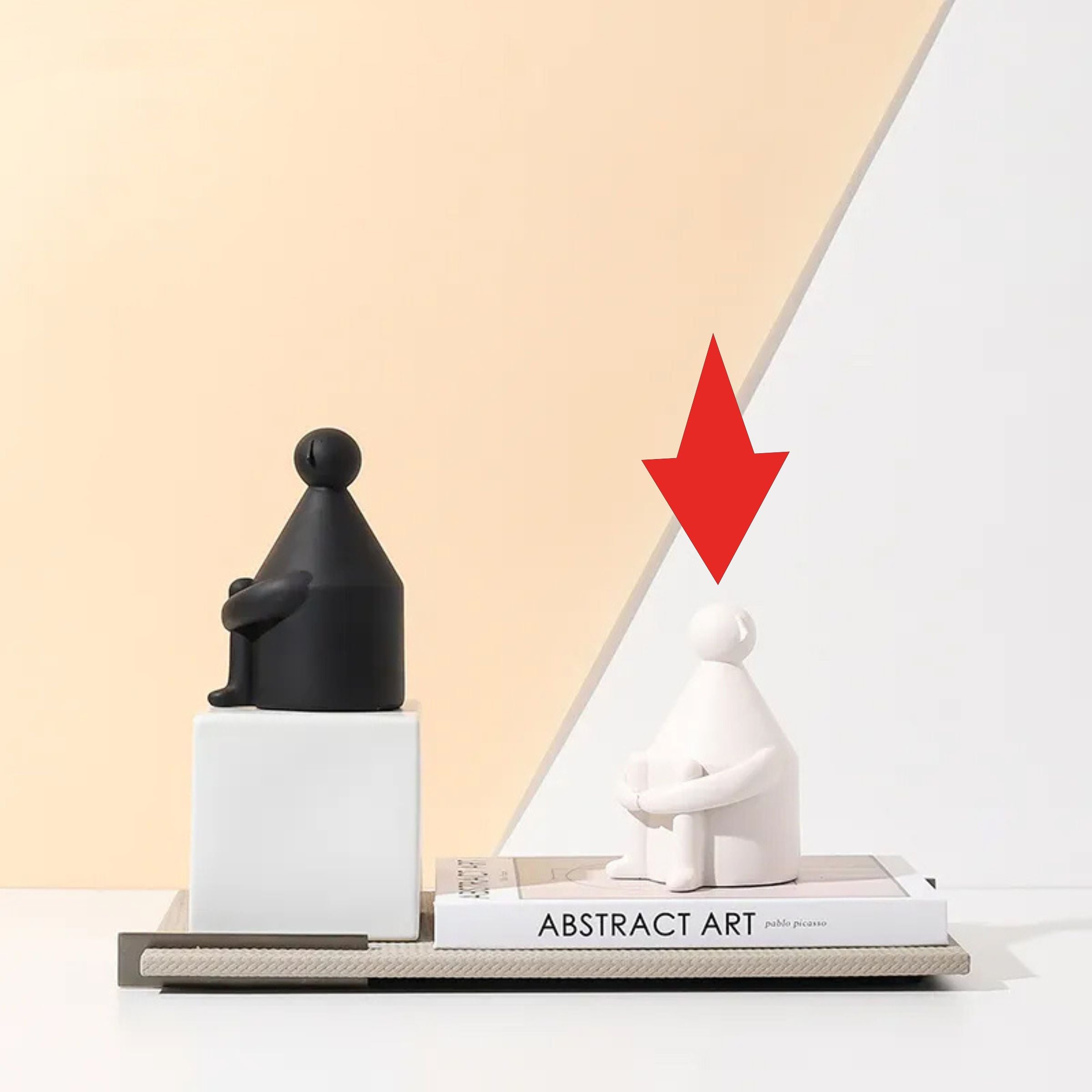 Round Head White Man White Fc-Sz22006A - Home Decor Figurines - ebarza Furniture UAE | Shop Modern Furniture in Abu Dhabi & Dubai - مفروشات ايبازرا في الامارات | تسوق اثاث عصري وديكورات مميزة في دبي وابوظبي