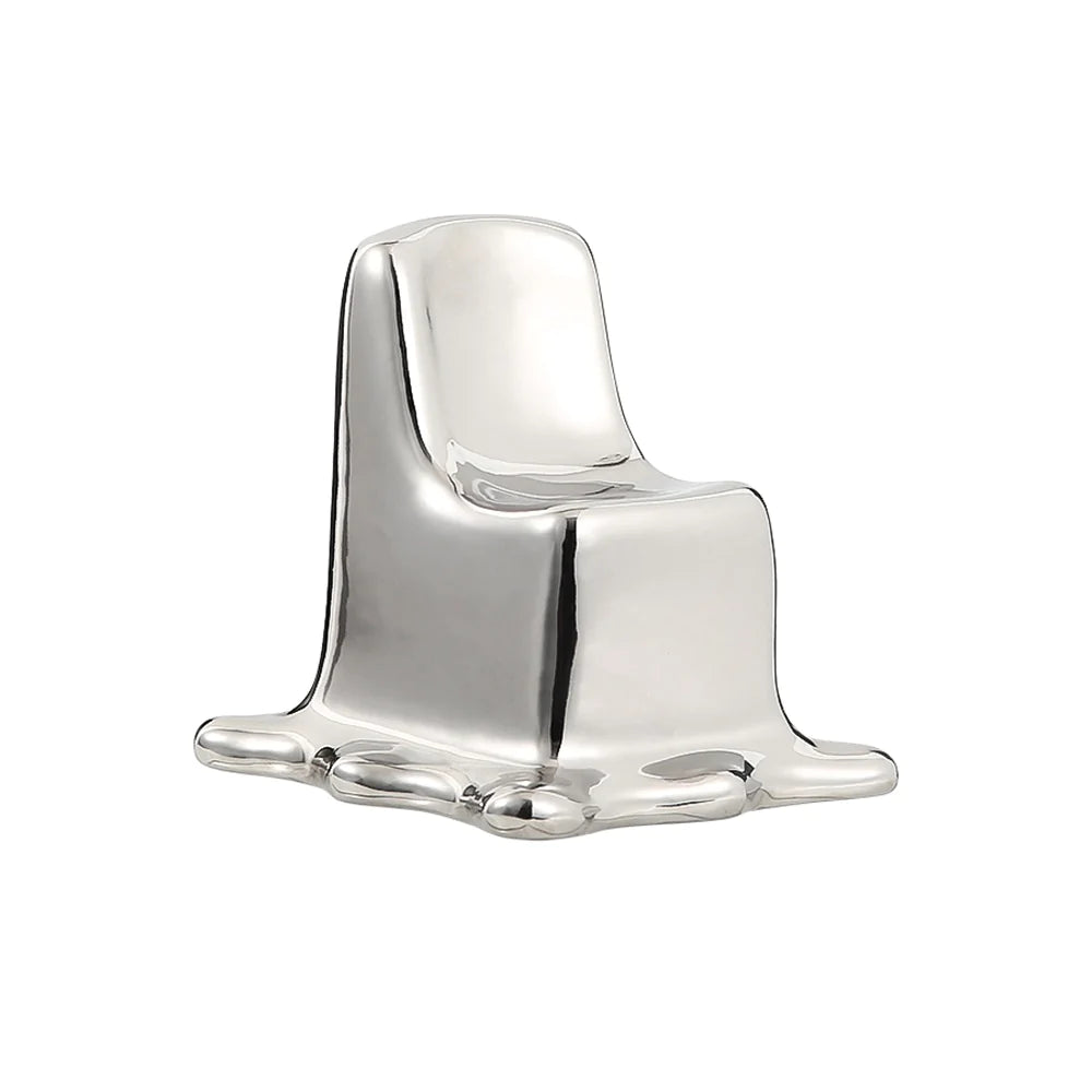 Silver Ceramic Chair Sculpture Fd-D22036 - Home Decor Figurines - ebarza Furniture UAE | Shop Modern Furniture in Abu Dhabi & Dubai - مفروشات ايبازرا في الامارات | تسوق اثاث عصري وديكورات مميزة في دبي وابوظبي