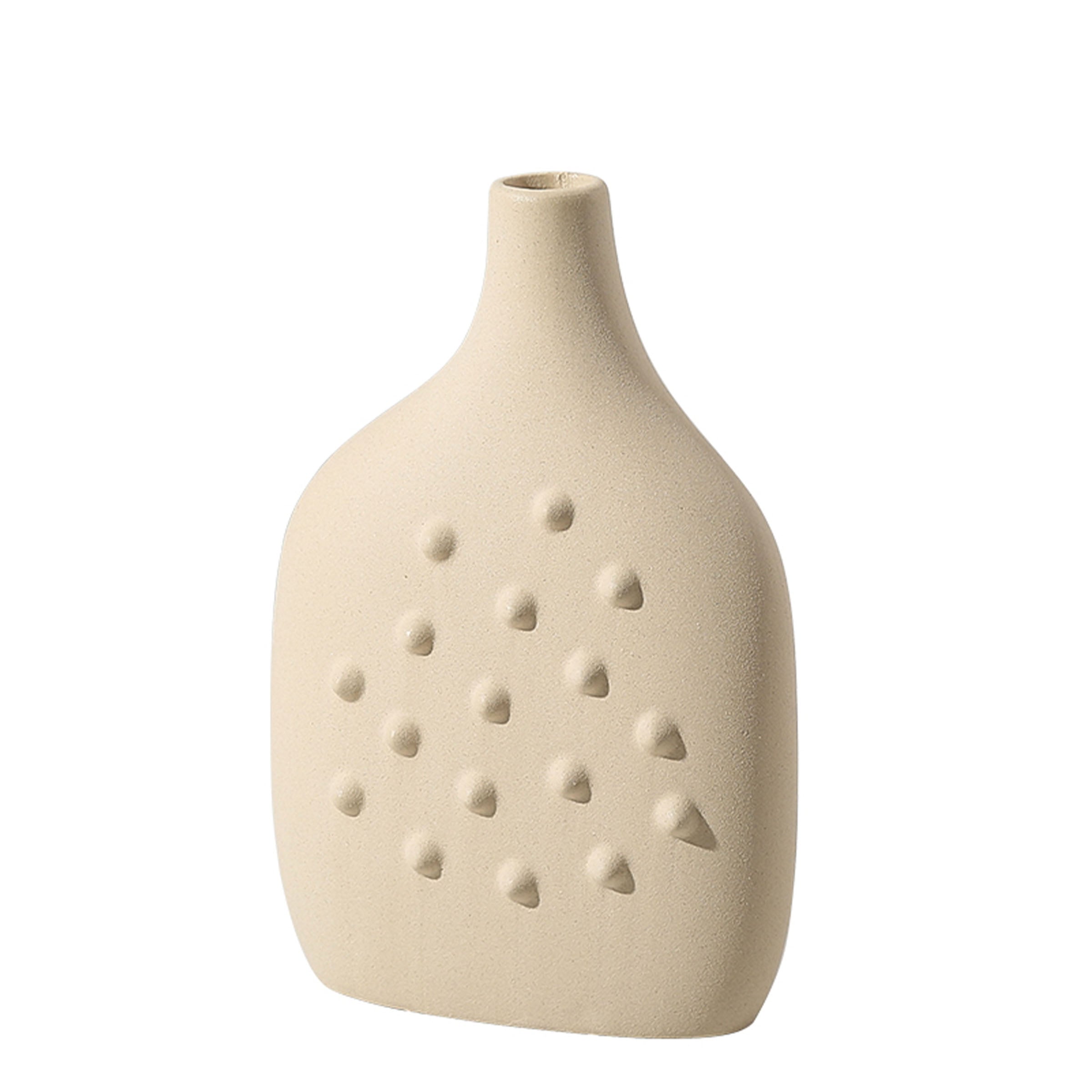 Rivet Ceramic Vase FD-D22119 -  Vases - ebarza Furniture UAE | Shop Modern Furniture in Abu Dhabi & Dubai - مفروشات ايبازرا في الامارات | تسوق اثاث عصري وديكورات مميزة في دبي وابوظبي