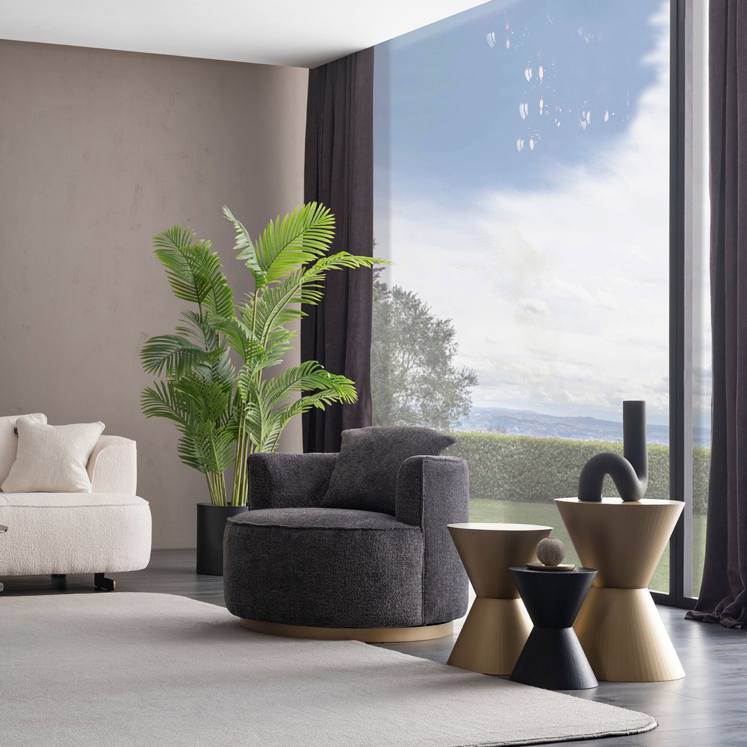 GRANDE BUTTON SIDE TABLE SMALL ORXGRND-STS27 -  Side Tables - ebarza Furniture UAE | Shop Modern Furniture in Abu Dhabi & Dubai - مفروشات ايبازرا في الامارات | تسوق اثاث عصري وديكورات مميزة في دبي وابوظبي