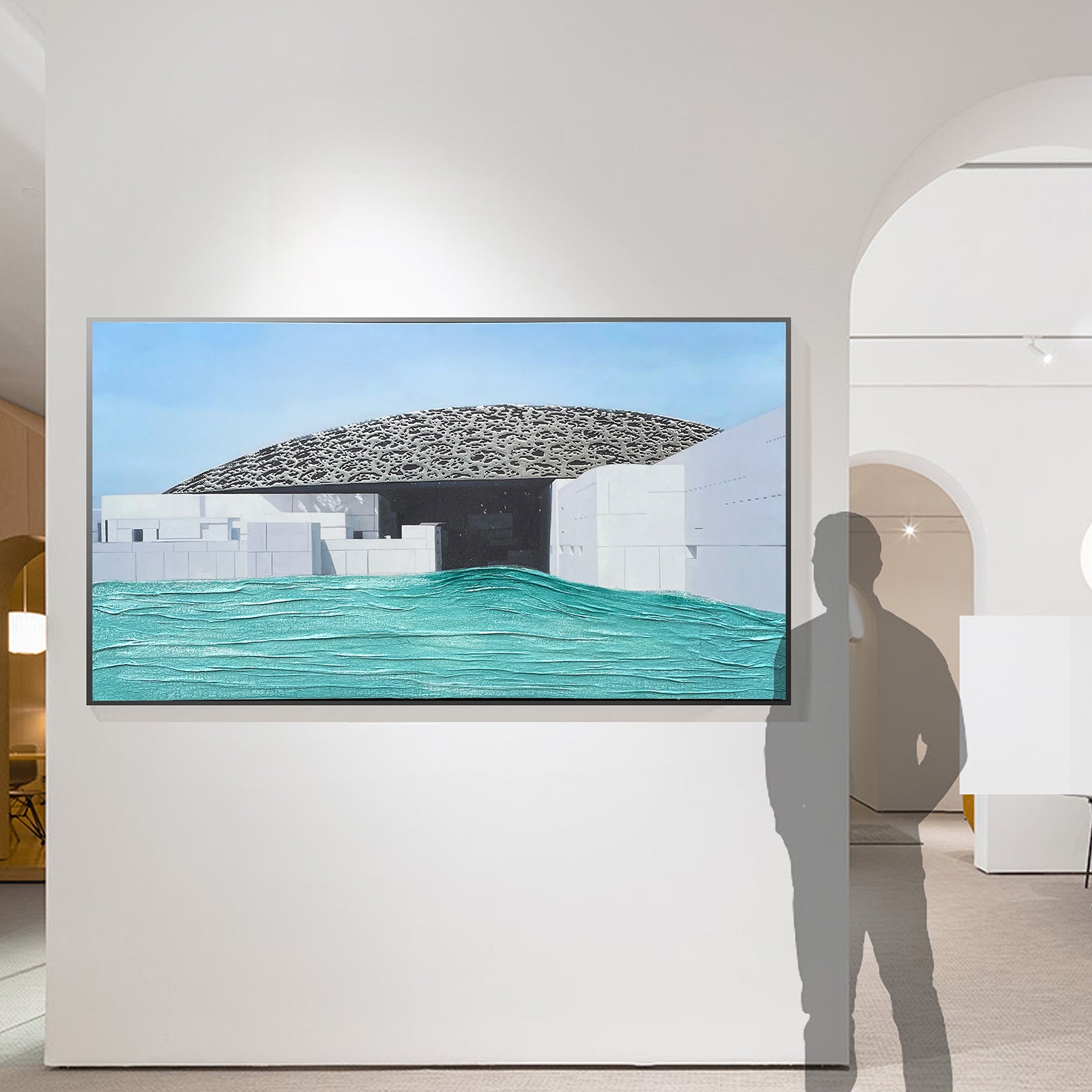 3D Printing for the Louvre Museum Abu Dhabi With Frame  SOASAMPLE0011-160x80 Cm -  Paintings - ebarza Furniture UAE | Shop Modern Furniture in Abu Dhabi & Dubai - مفروشات ايبازرا في الامارات | تسوق اثاث عصري وديكورات مميزة في دبي وابوظبي