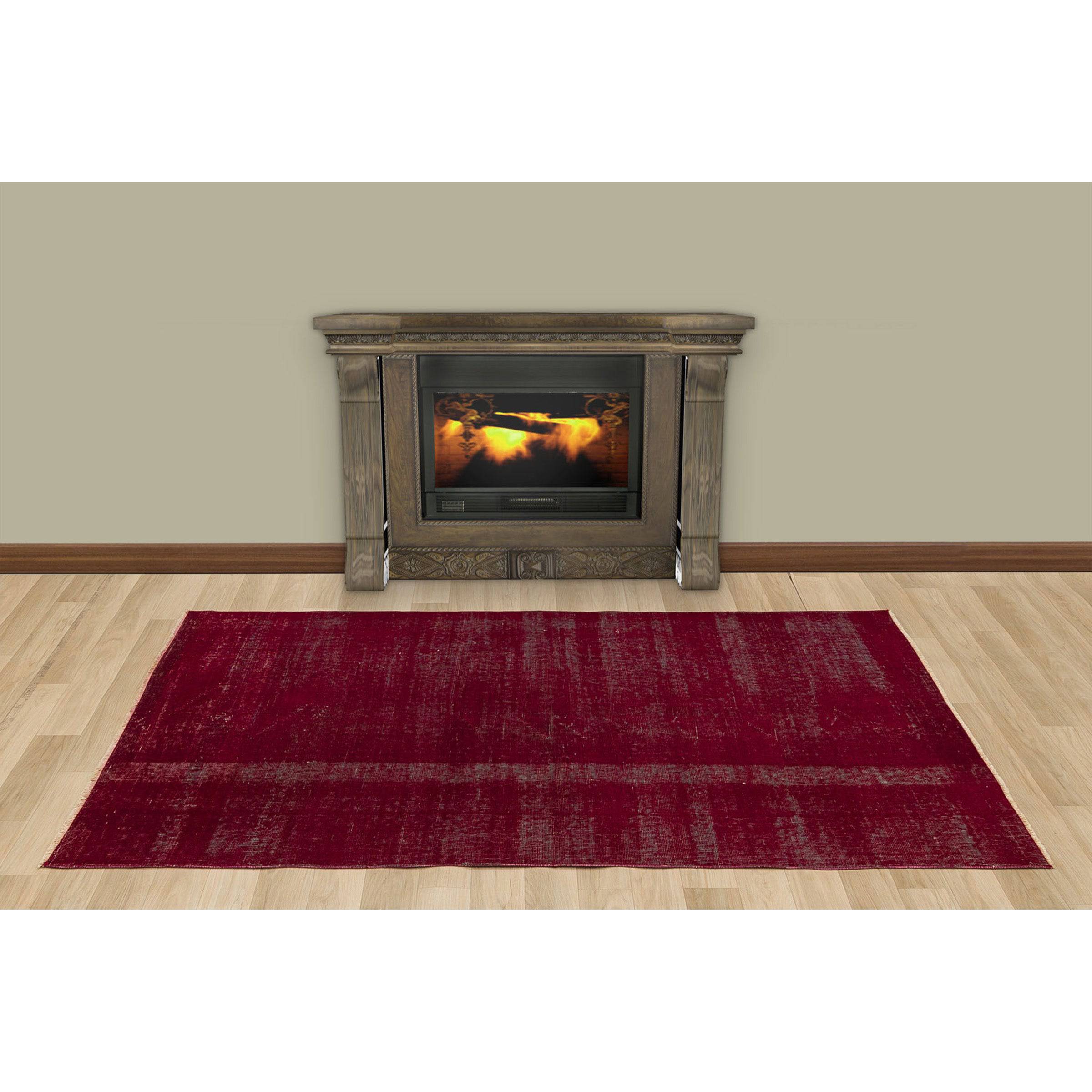114 X 195 Anatolian Hand  Knotted Carpet Vintage Style 7346 -  Rugs - ebarza Furniture UAE | Shop Modern Furniture in Abu Dhabi & Dubai - مفروشات ايبازرا في الامارات | تسوق اثاث عصري وديكورات مميزة في دبي وابوظبي
