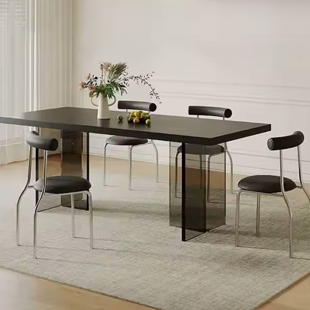 Set of 2 Acrylic T-Style Table Legs Grey -  Table bases - ebarza Furniture UAE | Shop Modern Furniture in Abu Dhabi & Dubai - مفروشات ايبازرا في الامارات | تسوق اثاث عصري وديكورات مميزة في دبي وابوظبي